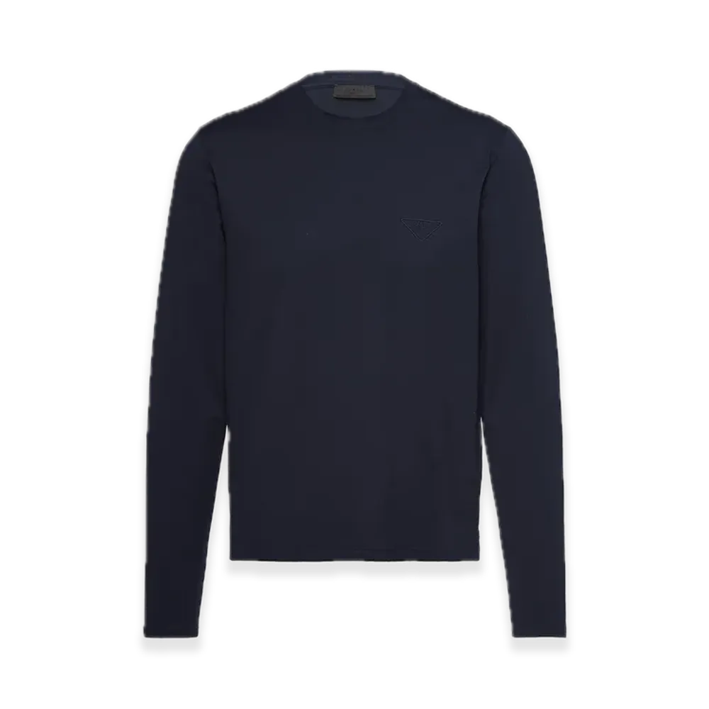 PRADA Stretch Cotton Tee "Navy"