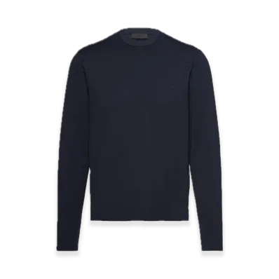 PRADA Stretch Cotton Tee "Navy"