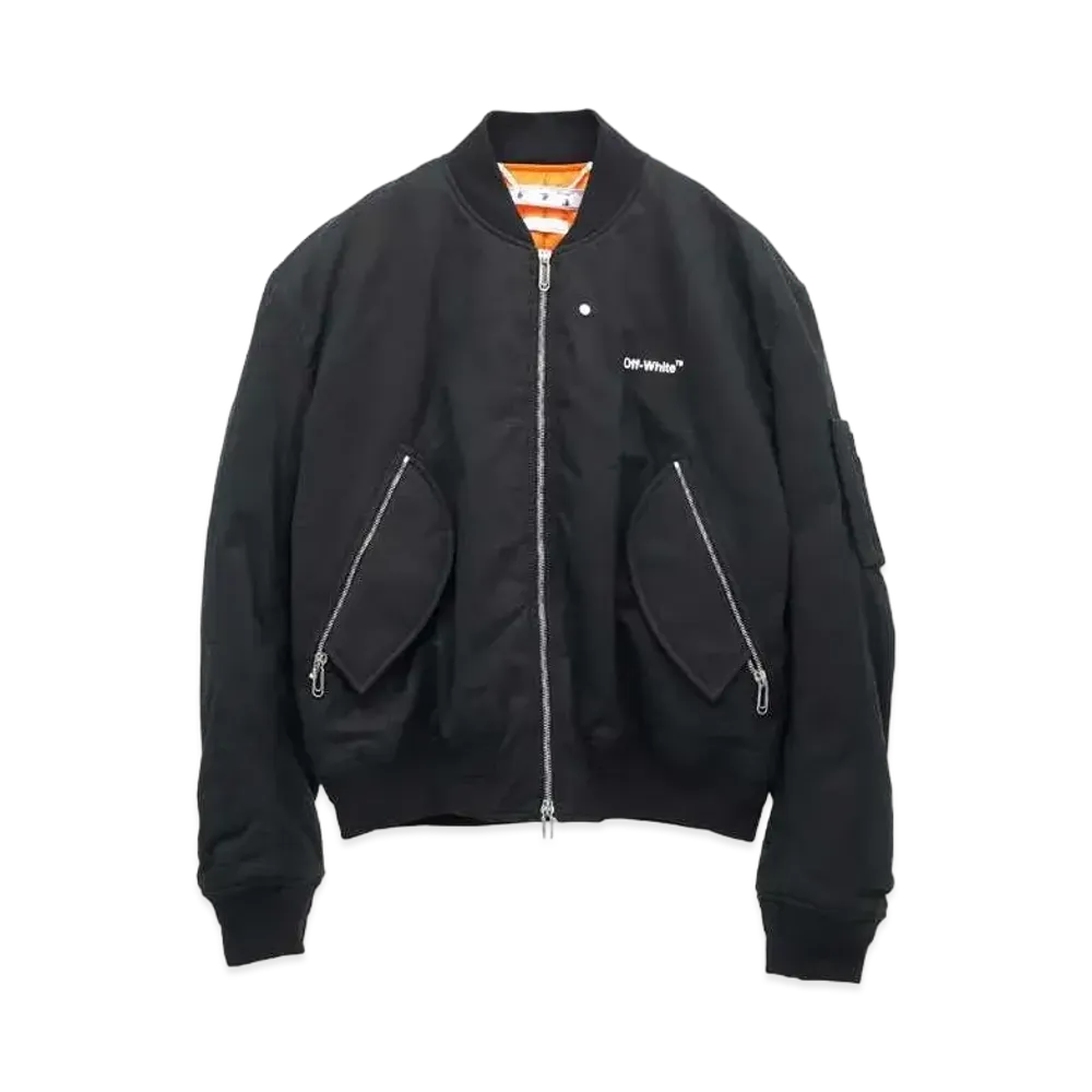 OFF-WHITE c/o Virgil Abloh MENS DIAG TAB BOMBER "Black"
