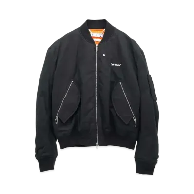 OFF-WHITE c/o Virgil Abloh MENS DIAG TAB BOMBER "Black"