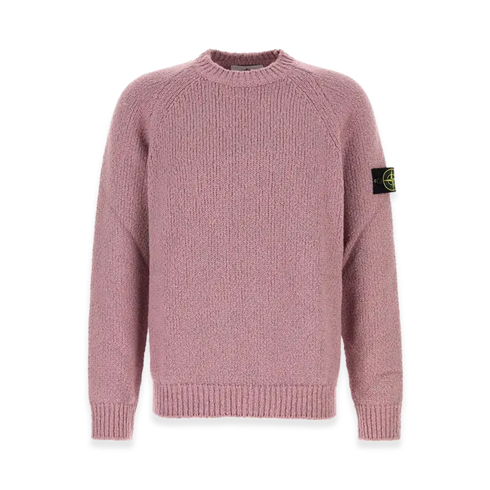 Stone Island Melange Wool Blend Sweater "Pink"