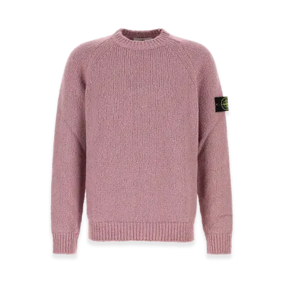 Stone Island Melange Wool Blend Sweater "Pink"