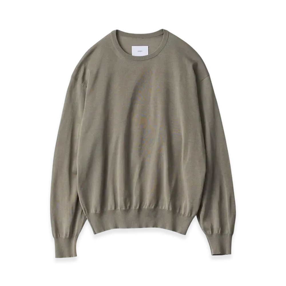 ssstein Wool Silk Knit Tucked LS "Greige"