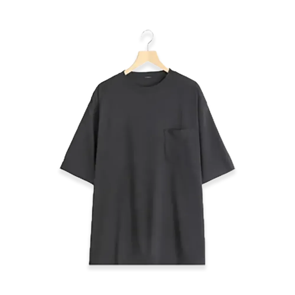 COMOLI Summer Wool S/S T-Shirt "Charcoal"