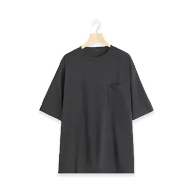 COMOLI Summer Wool S/S T-Shirt "Charcoal"