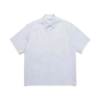 WACKO MARIA STRIPED REGULAR COLLAR SHIRT (IMPOET FABRIC / SOKTAS) "Blue"