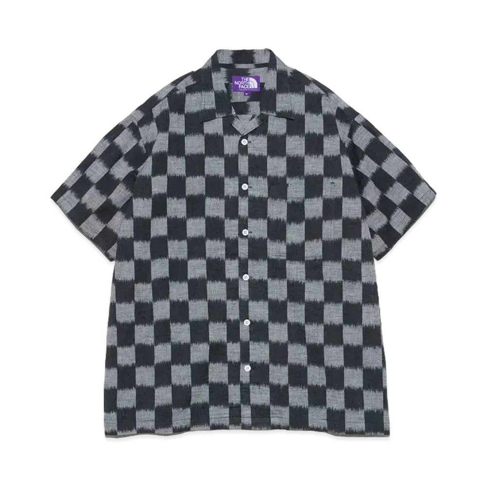 The North Face PURPLE LABEL Open Collar Checkerboard Field S/S Shirt "Black"