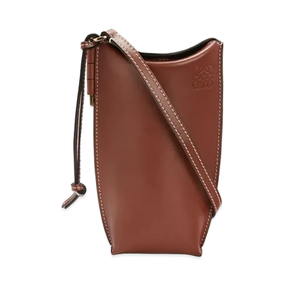 LOEWE Gate Pocket In Soft Calfskin "Rust"
