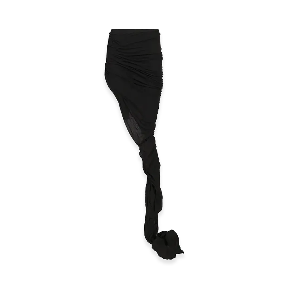 Rick Owens Women's Edfu Skirt in Unstable Cotton "Black"