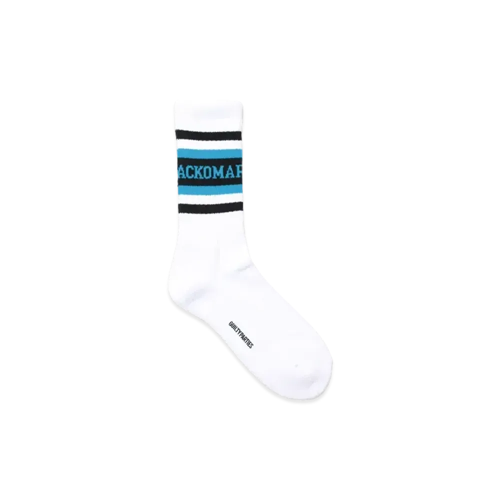 WACKO MARIA Logo Jacquard Socks "Sax"