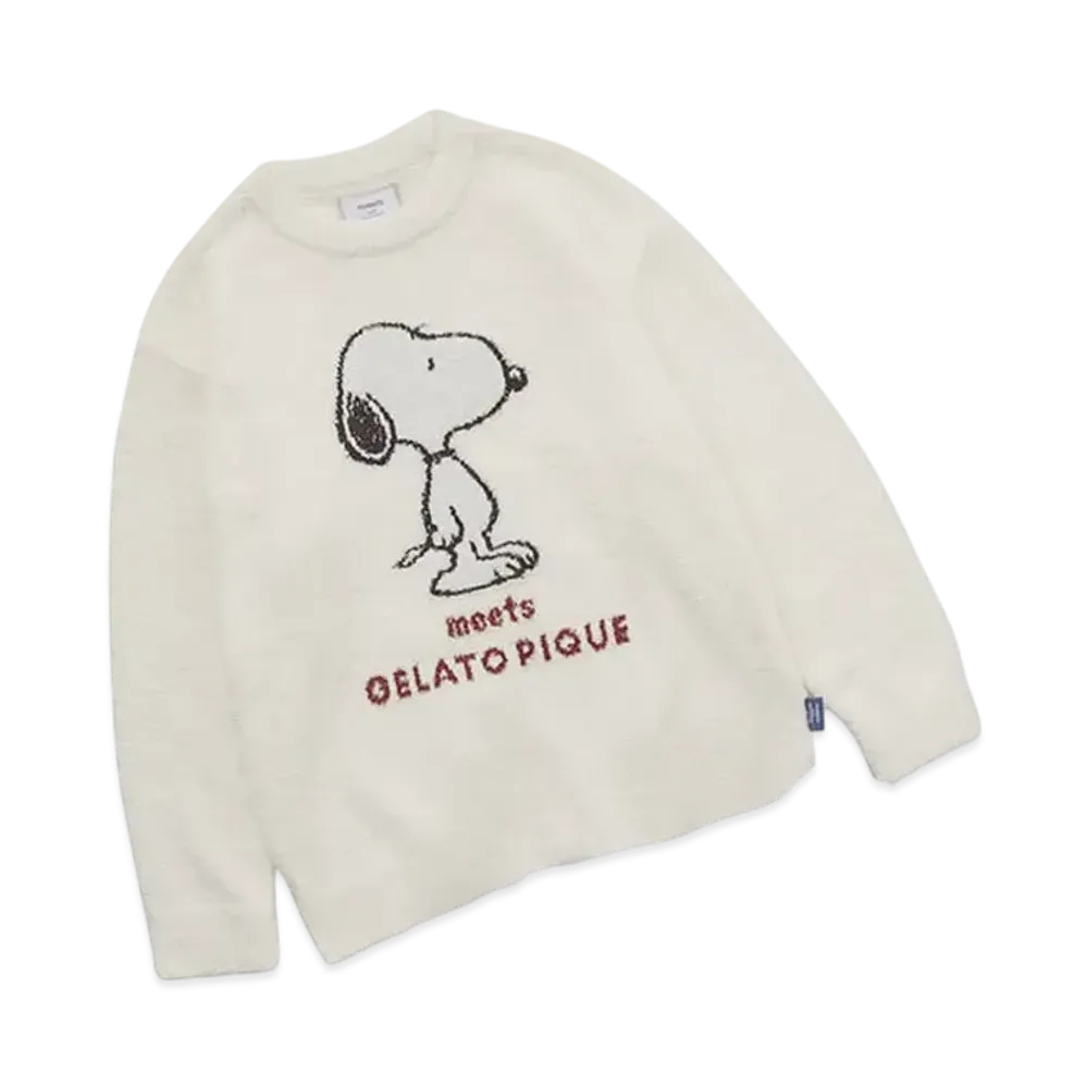 GELATO PIQUE x PEANUTS Baby Moko Jacquard Pullover & Long Pants Set "Off White"
