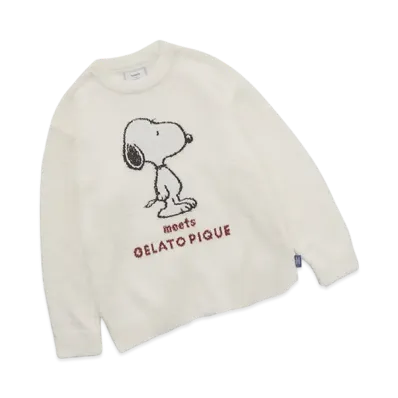 GELATO PIQUE x PEANUTS Baby Moko Jacquard Pullover & Long Pants Set "Off White"
