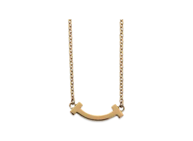 Tiffany & Co. T Smile Pendant Mini "Rose Gold"