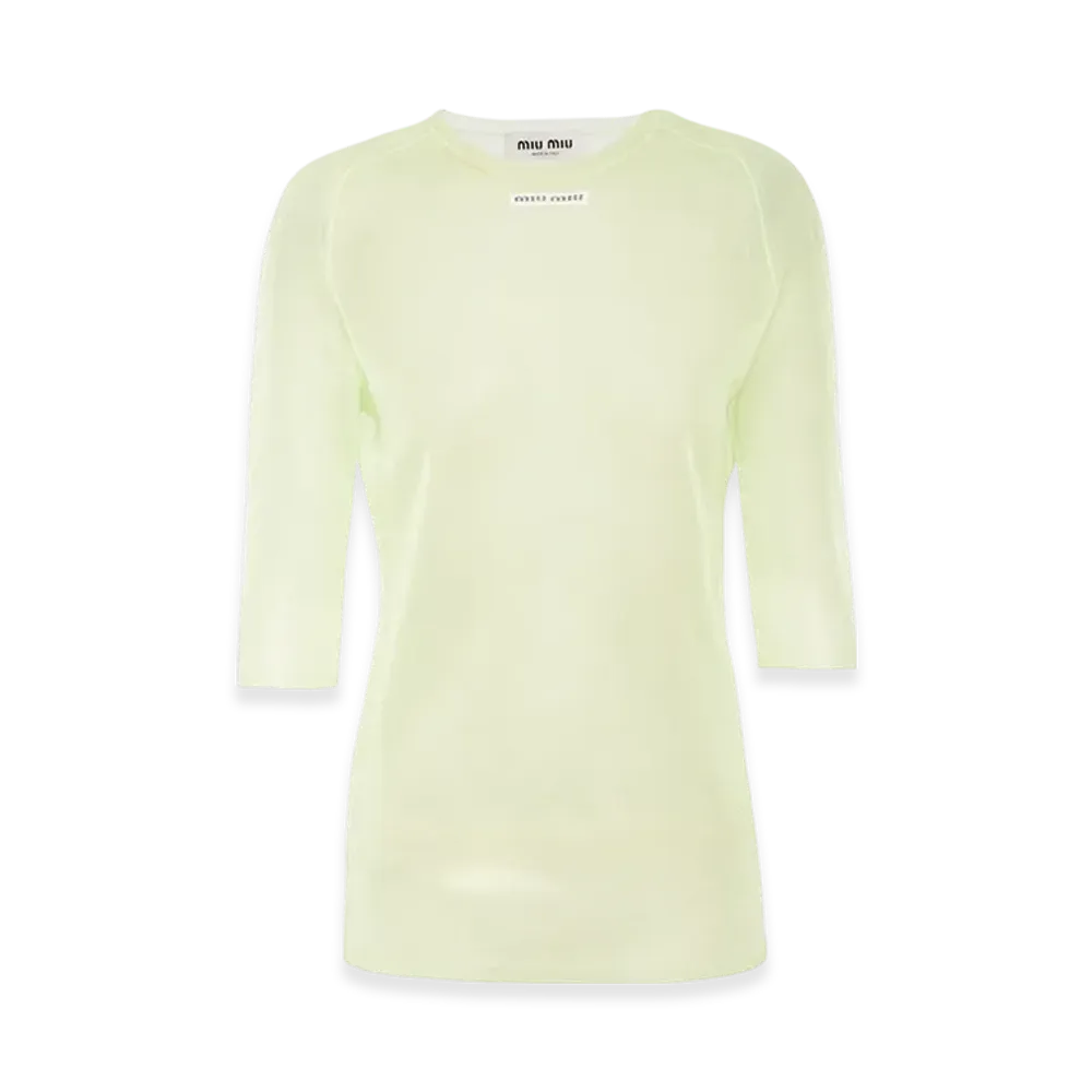 MIU MIU Women's Nylon Sweater "Lime Green"