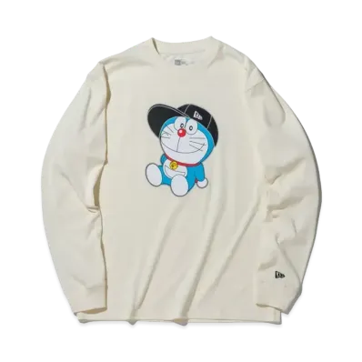 NEW ERA x Doraemon Cap Cotton Long Sleeve Tee Regular Fit "Off White"