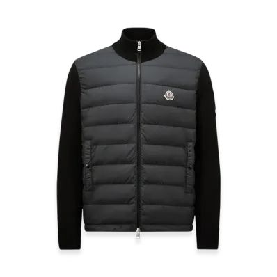 MONCLER Padded Cotton Zip-Up Cardigan "Black"