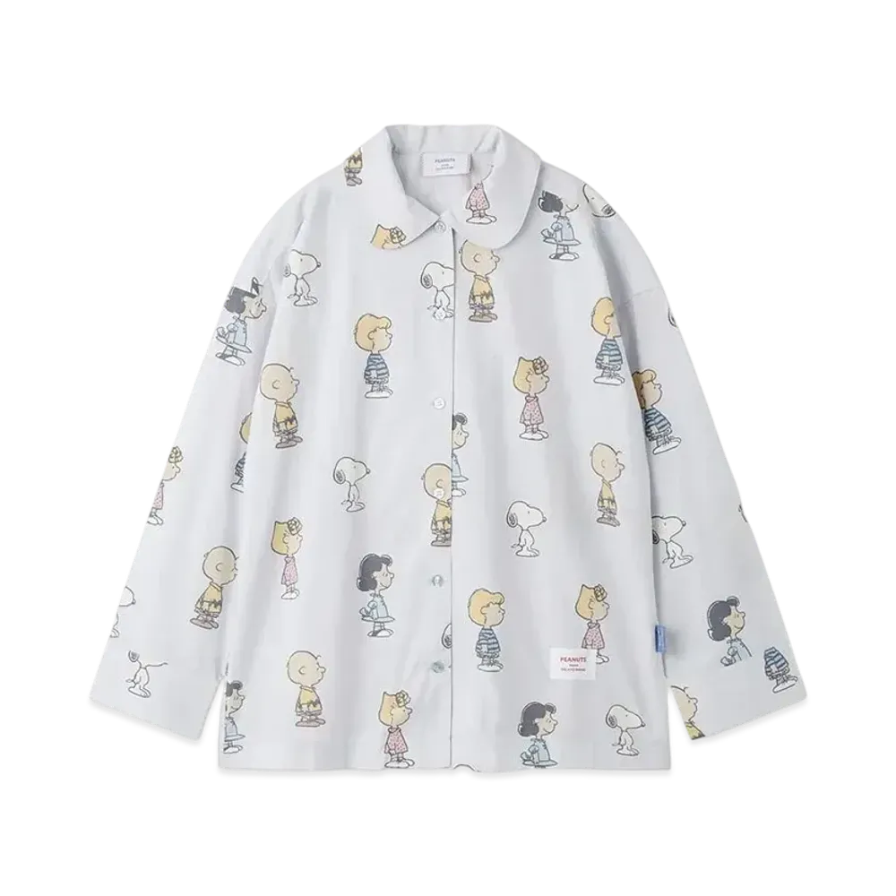 GELATO PIQUE x PEANUTS All-Over Print Shirt "Blue"