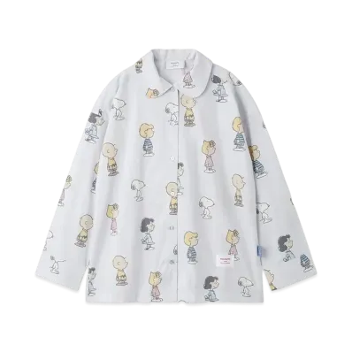 GELATO PIQUE x PEANUTS All-Over Print Shirt "Blue"
