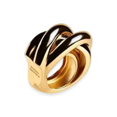 BALENCIAGA Saturne Ring "Shiny Gold"
