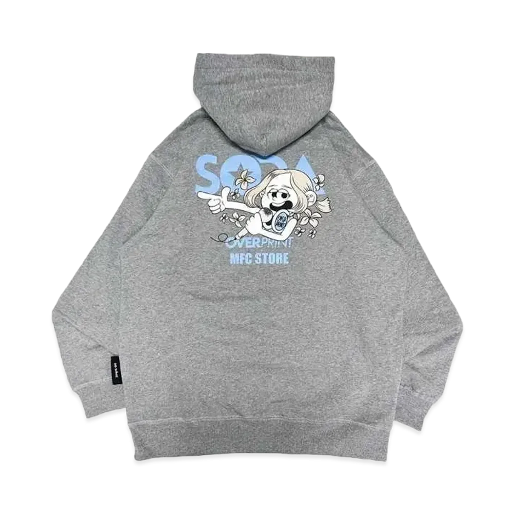 MFC STORE x over print x DJ SODA Ver. Zero Zero Hero Hoodie "Gray/Blue"
