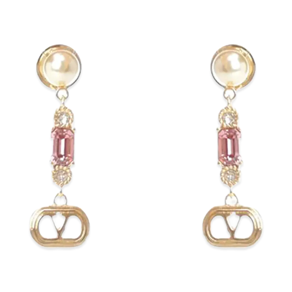Valentino Women's Ovalette Earrings "Gold"