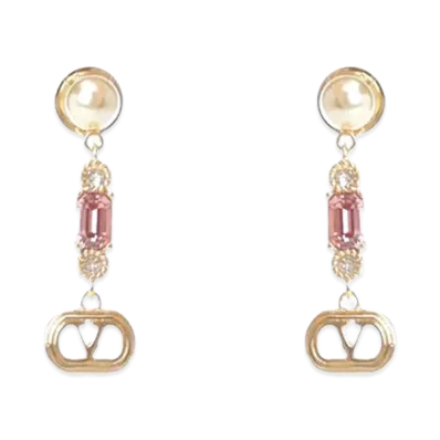Valentino Women's Ovalette Earrings "Gold"