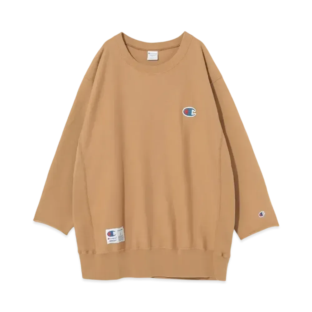 Champion x UNDERCOVER Reverse Weave Cut Off Crew Neck Sweatshirt "Camel"