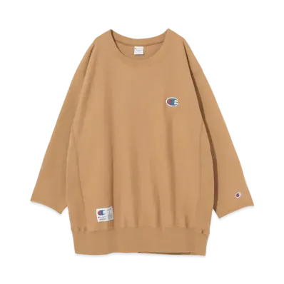 Champion x UNDERCOVER Reverse Weave Cut Off Crew Neck Sweatshirt "Camel"