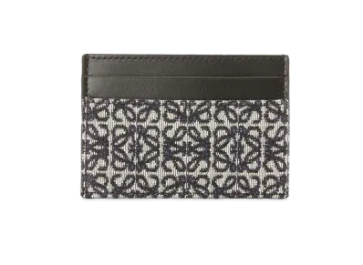 LOEWE Plain Cardholder In Jacquard And Calfskin "Navy / Black"