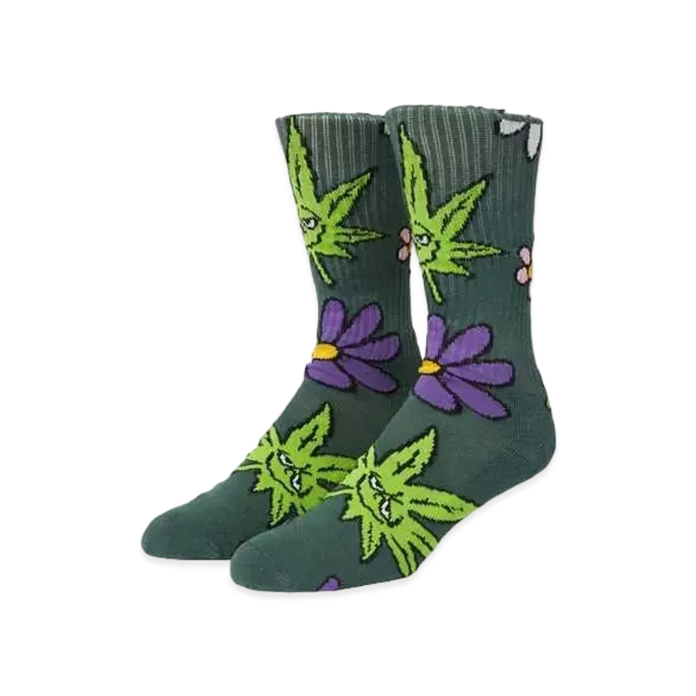 HUF Spring 24 Green Buddy Blossom Socks "Green"