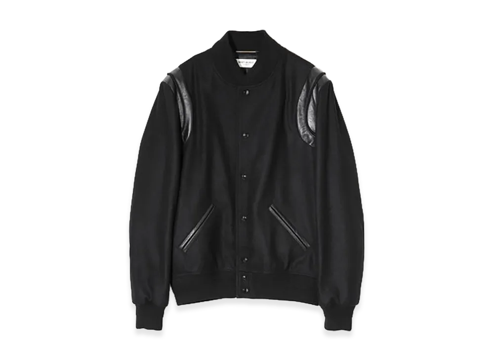 サンローラン ウール テディ ジャケット "ブラック" 354718Y197Q1000