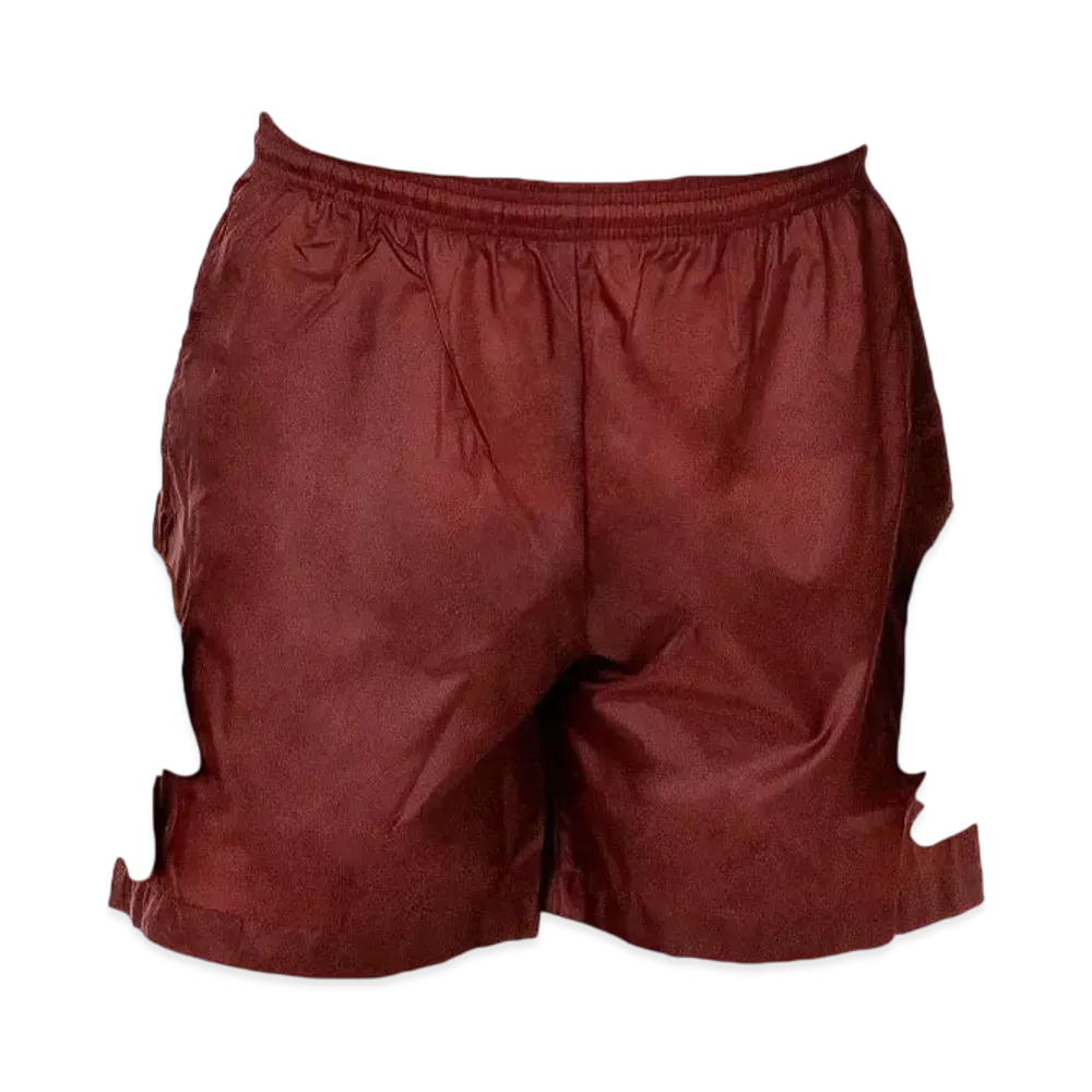 Los Angeles Apparel Men's Nylon Taffeta Wide Shorts "Mahogany"