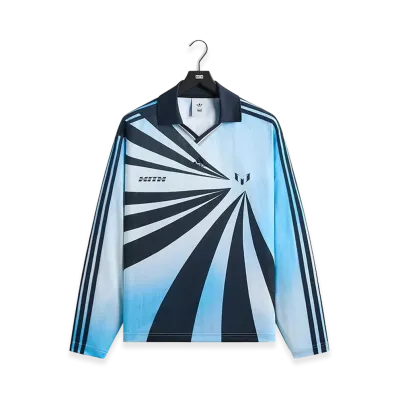 Kith x Lionel Messi x adidas Football Blue Goalkeeper Long Sleeve Tee "Blue"