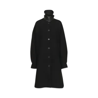 Chloe Oversized Mid-Length Coat In Wool "Black"