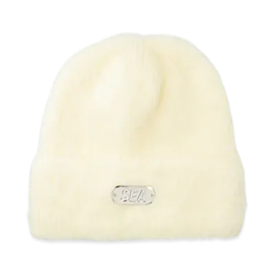 WIND AND SEA Shaggy Knit Cap "Ivory"