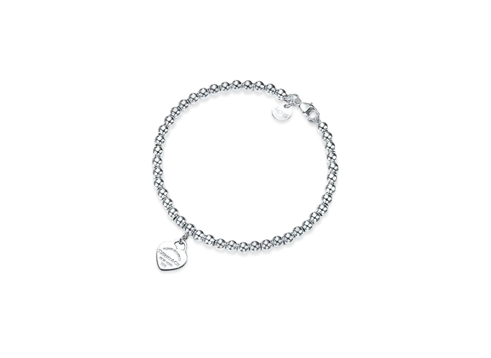 Tiffany & Co. Return to Tiffany Heart Tag Bead Bracelet "Sterling Silver"