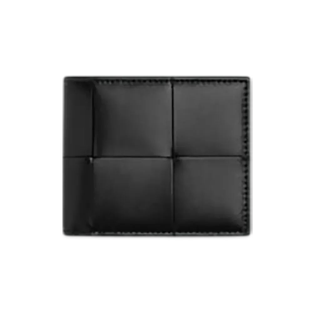 Bottega Veneta Cassette Bi-Fold Wallet "Black/Parakeet"