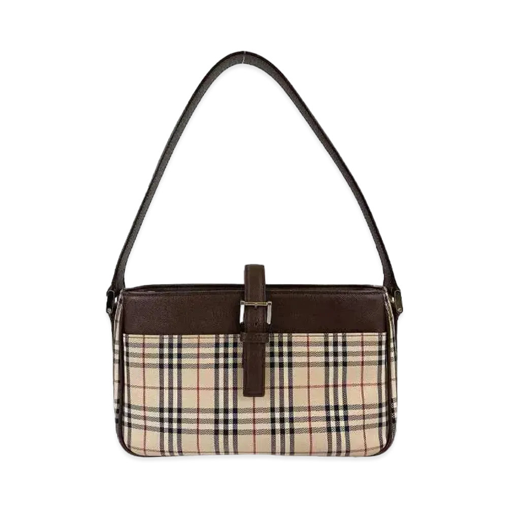 Burberry Nova Check Handle Bag "Brown"