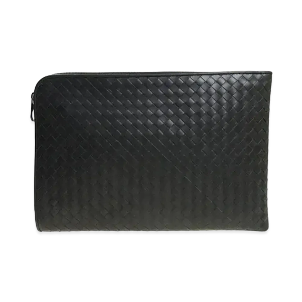 Bottega Veneta Lambskin Clutch Bag "Grey"