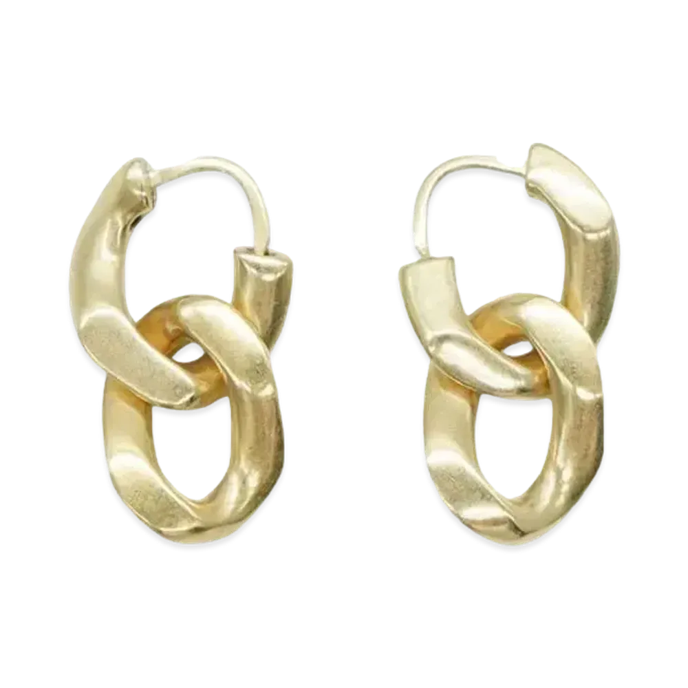 Maison Margiela Earrings "Yellow gold plating buratatto"