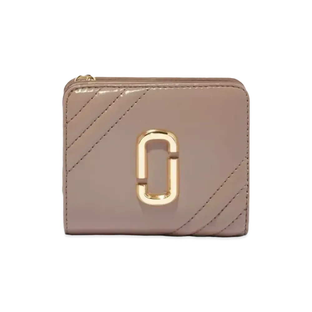 Marc Jacobs The Glam Shot Mini Compact Wallet "Dusty Beige"