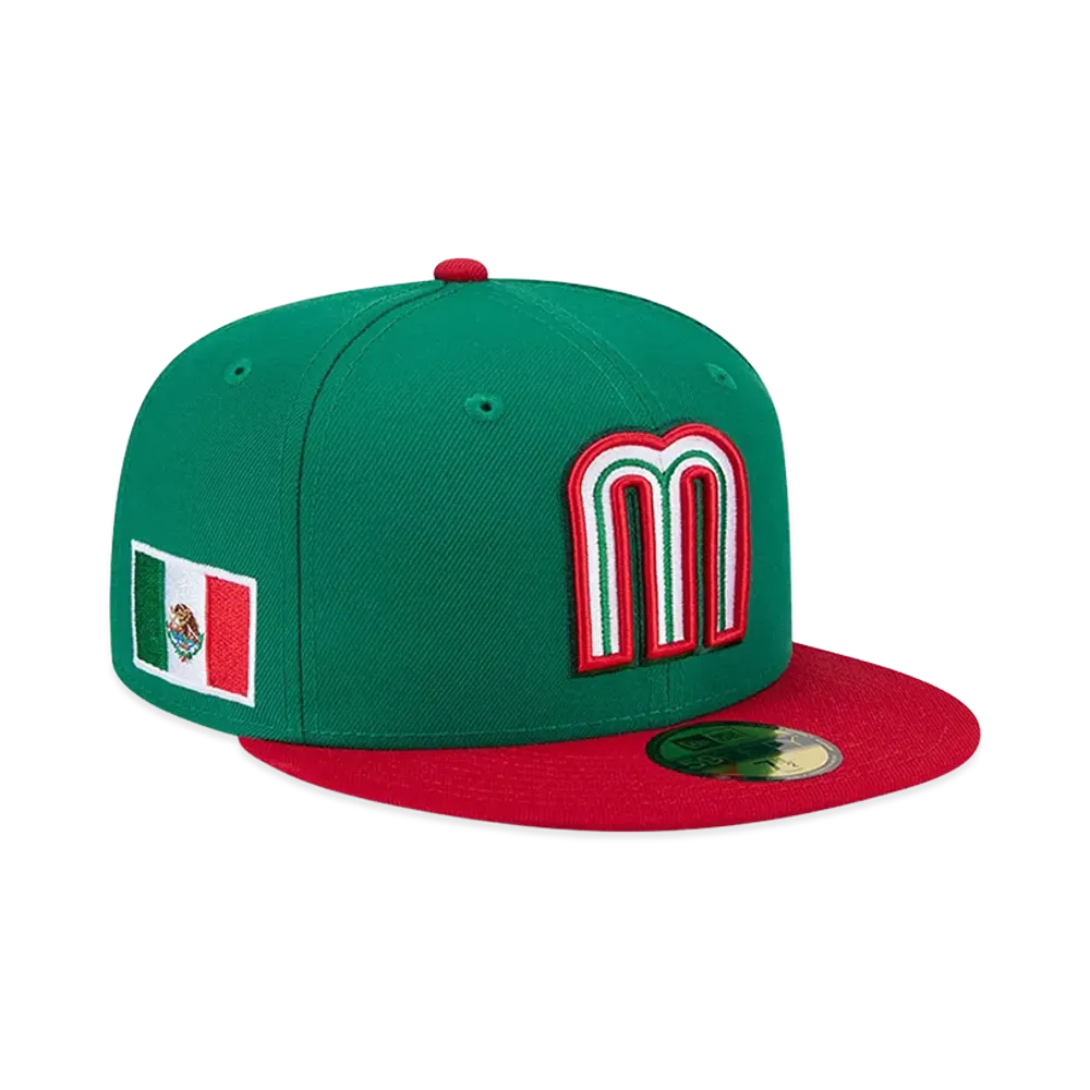 NEW ERA Mexico Baseball 2026WBC World Baseball Classic 59Fifty Fitted Hat "Green/Red"