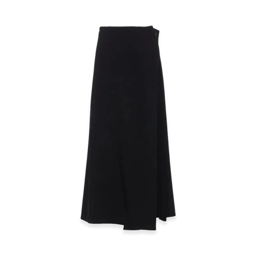Yohji Yamamoto Wool Long Skirt "Black"