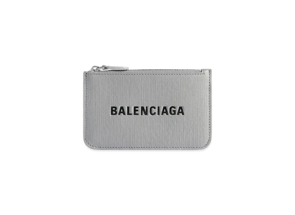 BALENCIAGA Cash Large Long Coin and Card Holder "Gray/Black"