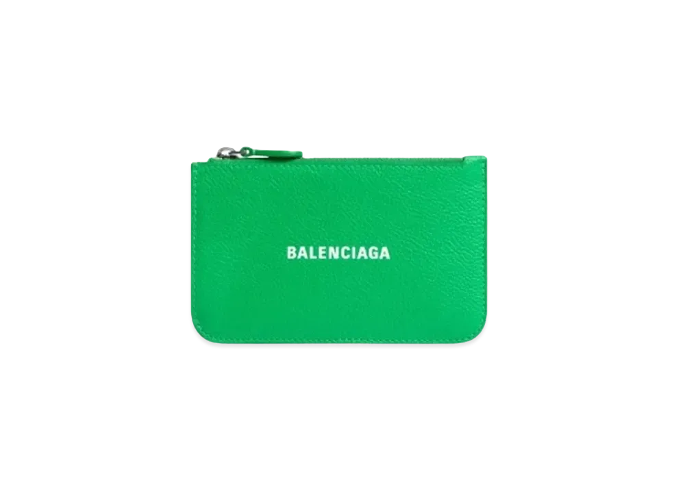 BALENCIAGA Cash Large Long Coin Card Holder "Green"