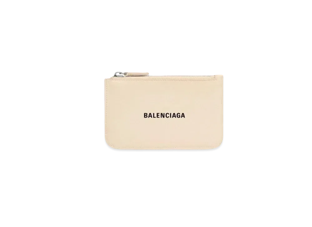 BALENCIAGA Cash Large Long Coin Card Holder "Cream"