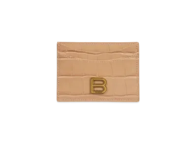 BALENCIAGA Hourglass Hourglass Card Holder Nude "Beige"