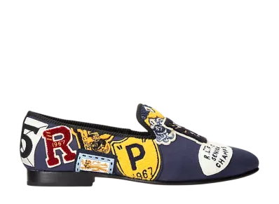 Polo Ralph Lauren Paxton Logo-Patch Canvas Slipper "Navy Multi"