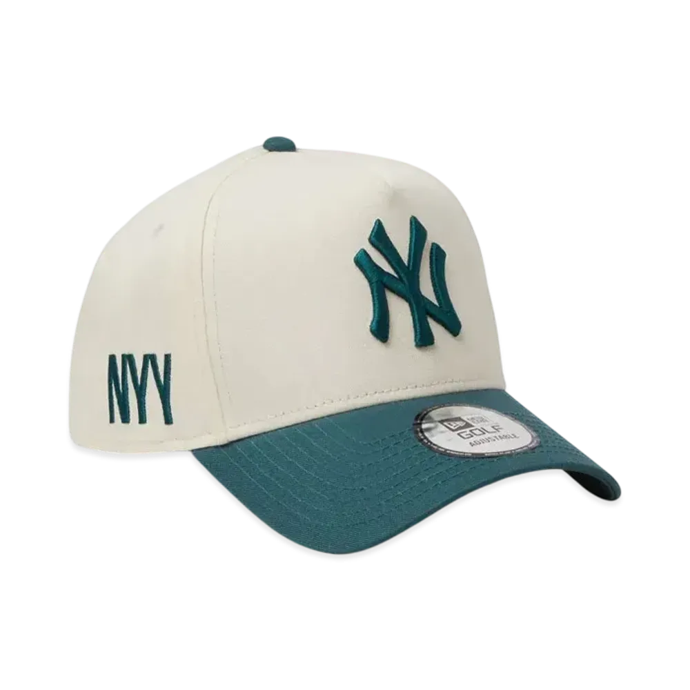 NEW ERA Golf 9Forty A-Frame MLB 2-Tone New York Yankees "Chrome White/Pine Needle Green"