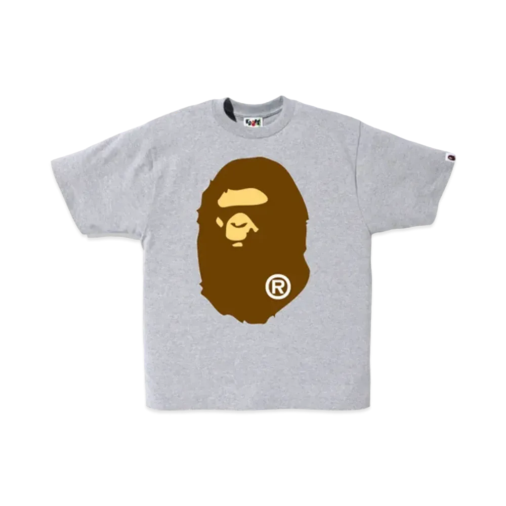 A BATHING APE Big Ape Head Tee "Gray"
